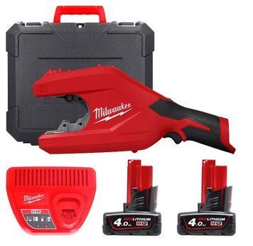 Труборіз акумуляторний по нержавіючій сталі MILWAUKEE, M12 PCSS54-402C, до 54мм (зарядний пристрій С12 С, 2 акумулятори М12 В4 4 4933498605 фото