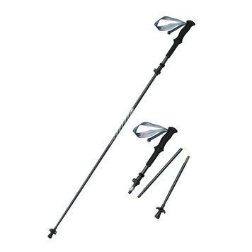 Трекінгова палиця Naturehike CNK2450DS013, 115-135 см, чорна 6975641883920 фото