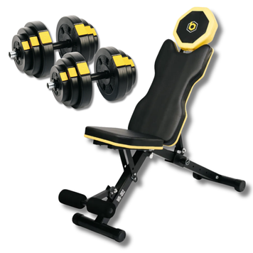 Набір Besport PowerPro гантелі 2х18,5кг з лавою WB-002 00-G00000418 фото