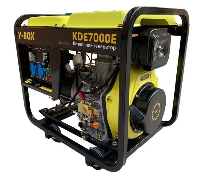 Генератор дизель KDE7000E 4.5/5.0KW однофазний, 220V (двигун 186FE) YBX GN-043 фото