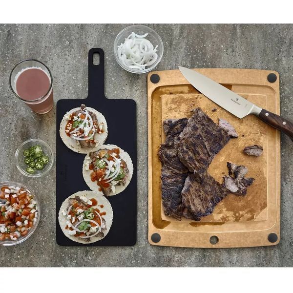 Обробна дошка з ручкою Victorinox Epicurean Handy Велика L композит Чорний 356x190x5мм (7.4132.3) 7.4132.3 фото