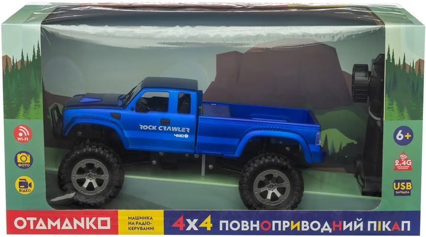 Машинка OTAMANKO 4x4 повнопривідний пікап з камерою синій 532.01.38 фото