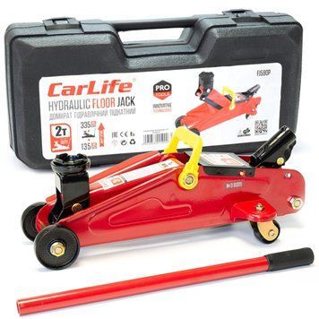 Домкрат підкатний CarLife 2т 135-335мм у кейсі FJ590P FJ590P фото