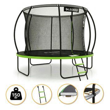 Батут з внутрішньою захисною сіткою 374 см LEOBRO Premium Pro 12FT GREEN (LB-1101) LB-1101 фото