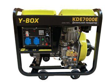 Генератор дизель KDE8500E 6.0/6.5KW однофазний, 220V (двигун F192FE, свічка розжарювання) YBX GN-044 фото