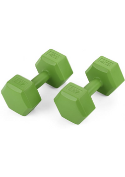 Гантелі для фітнесу композитні Gymtek 2х4кг зелений 5907766664642 фото