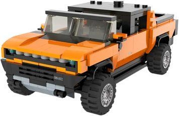 Машинка-конструктор Rastar Bricks Hummer EV 1:30 Помаранчевий 454.00.88 фото