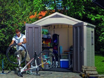Садовий пластиковий будиночок KETER FACTOR 8x6 7290103664947 фото