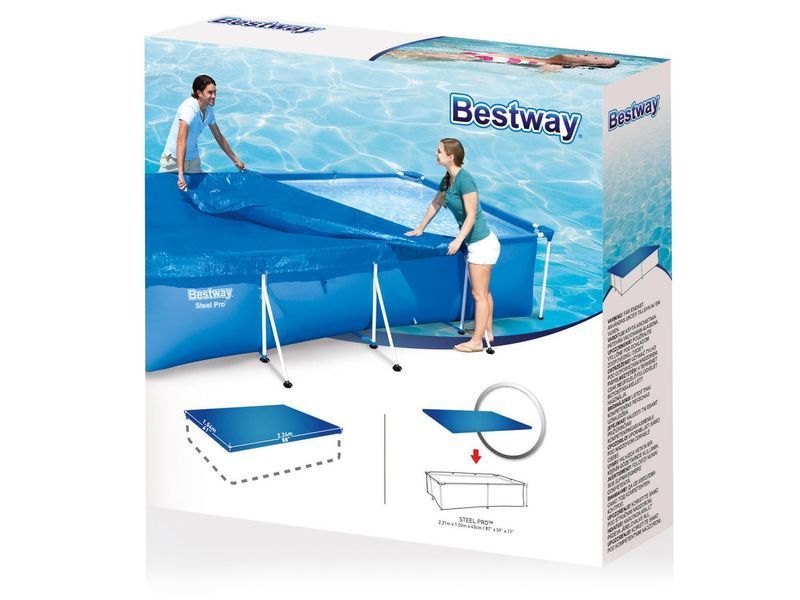 Накриття для каркасного басейну Bestway 58103 224 x 154 см DM-58103 фото