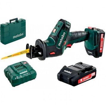 Акумуляторна шабельна пила Metabo SSE 18 LTX, 2 акб 18 В Li-Power 2.0 Ah, з/п, кейс 602266500 фото