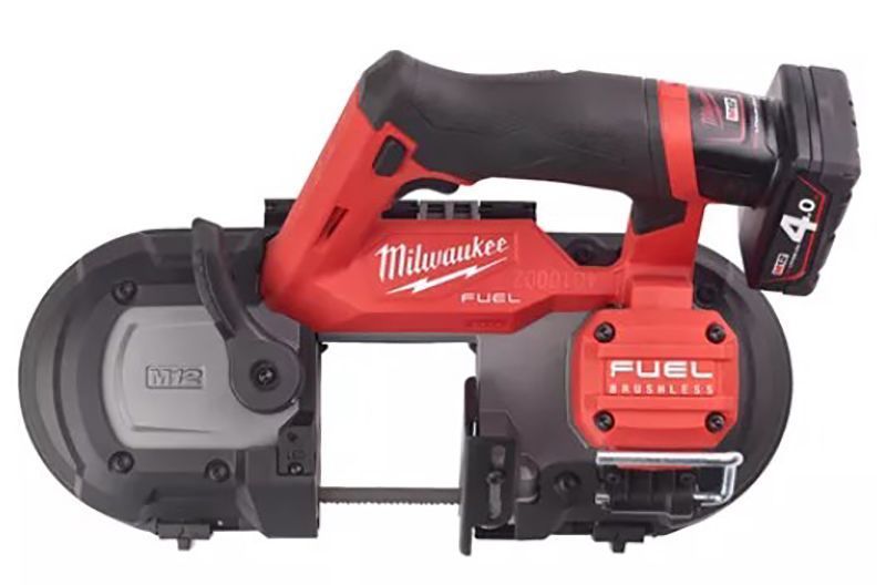 Пила стрічкова акумуляторна безщіткова MILWAUKEE, M12 FBS64-402C, 64мм (зарядний пристрій С12 С, 2 акумулятори М12 В4 4Аг, поло 4933478441 фото