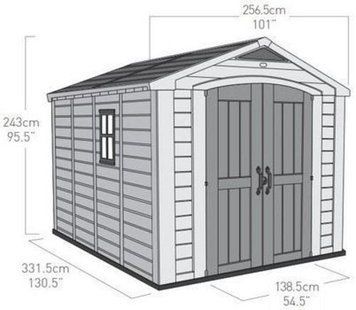 Садовий пластиковий будиночок KETER FACTOR 8x11 7290103664961 фото