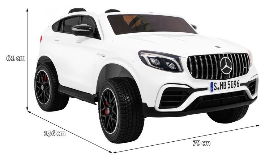 Дитяча акумуляторна машинка Mercedes GLC 63S Біла PA.XMX-608.BIA фото
