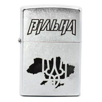 Запальничка бензинова Zippo Ukraine Classic Street Chrome гравіювання Вільна (207 V) 207 V фото