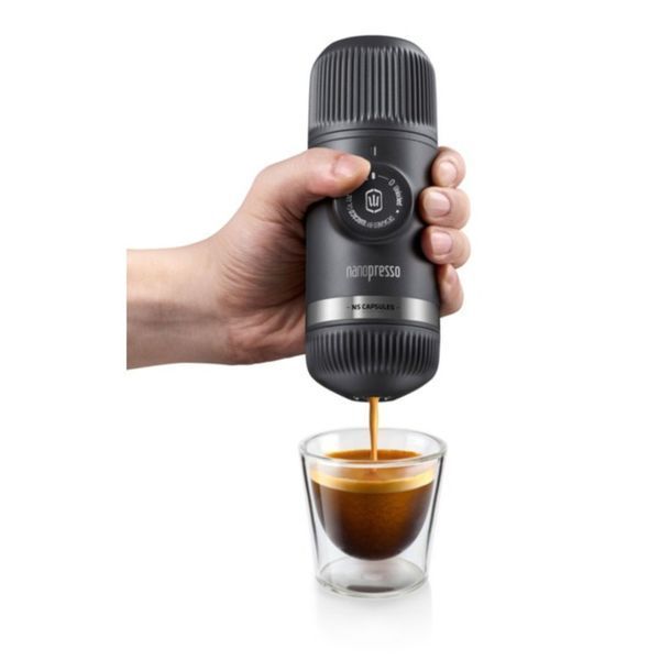 Портативна еспресо-кавоварка Wacaco Nanopresso Grey WNANOGR фото