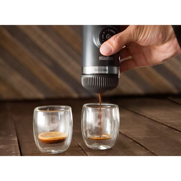 Портативна еспресо-кавоварка Wacaco Nanopresso Grey WNANOGR фото