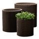 Горщик для квітів Keter 18 л. Cylinder Planter Medium, коричневий 7290103664190 фото 3